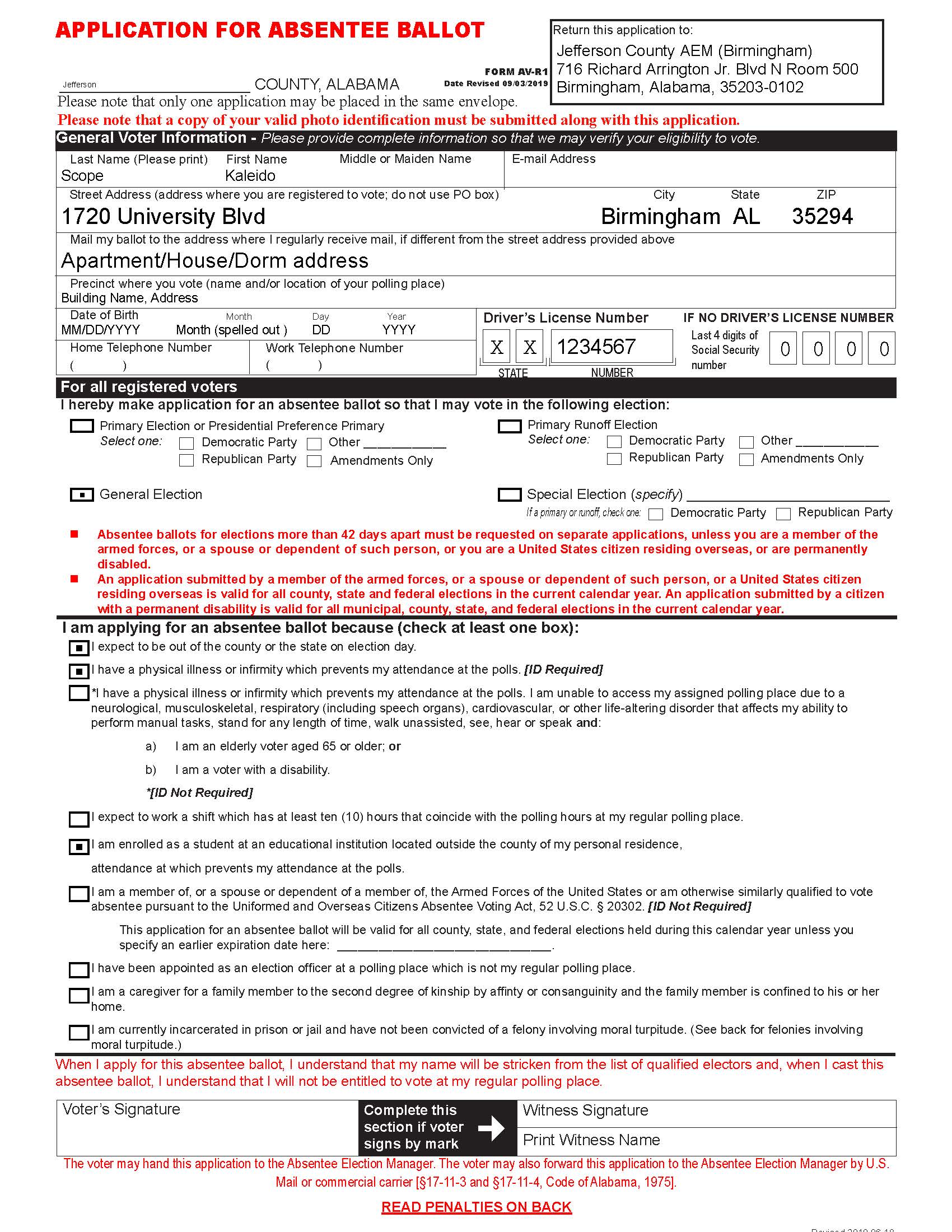 Quickly Fill Out Your Absentee Ballot Application – UAB Blazer Media