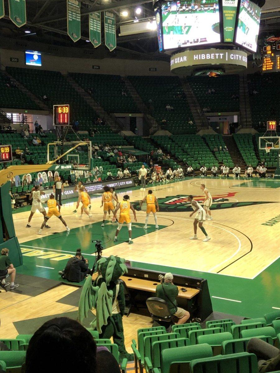 55 Trey Jemison drives against Southeastern Louisiana