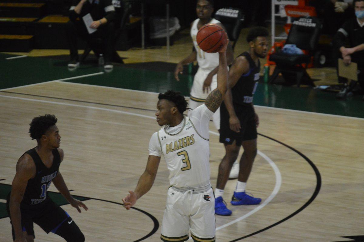 Tavin Lovan stares down a defender