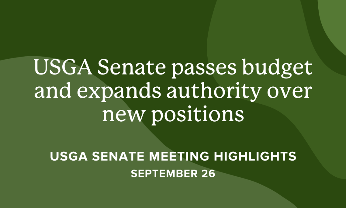 USGA Senate passes budget and expands authority over new positions